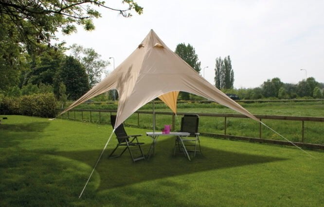 EuroTrail Tarp 4,5 x 4,5 mtr. Beige, Ophalen, Nieuw