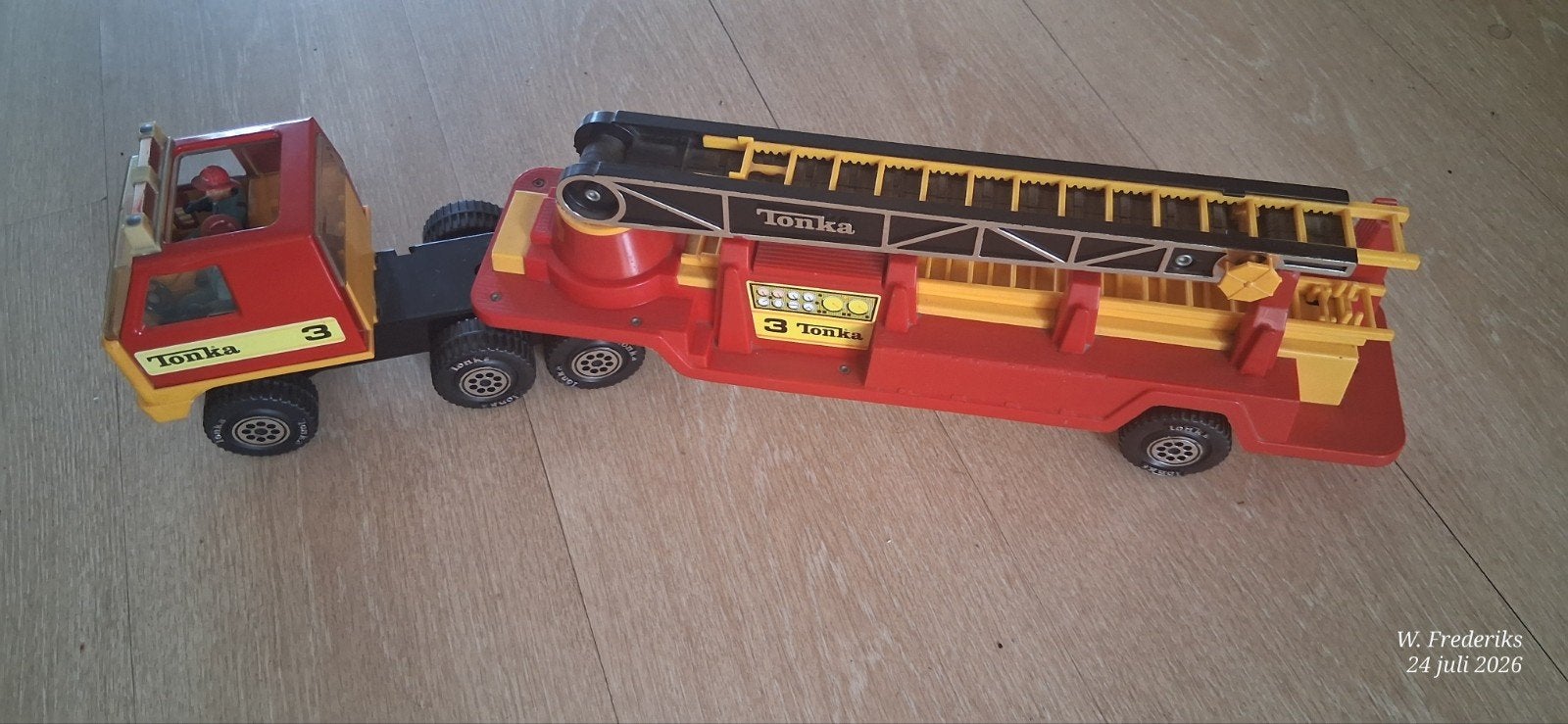 Vintage Tonka ladderwagen, Ophalen of Verzenden, Gebruikt