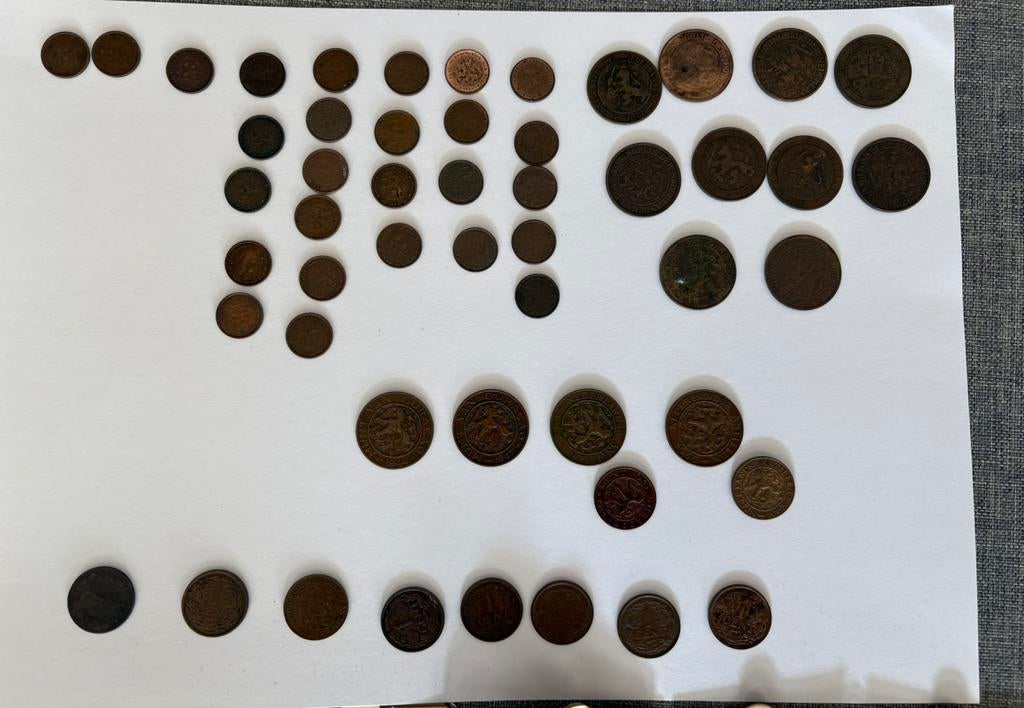 Nederlandse munten, 1/2 cent, 1 Cent, 2,5 Cent, Postzegels en Munten, Munten | Nederland, Ophalen of Verzenden, Koningin Wilhelmina