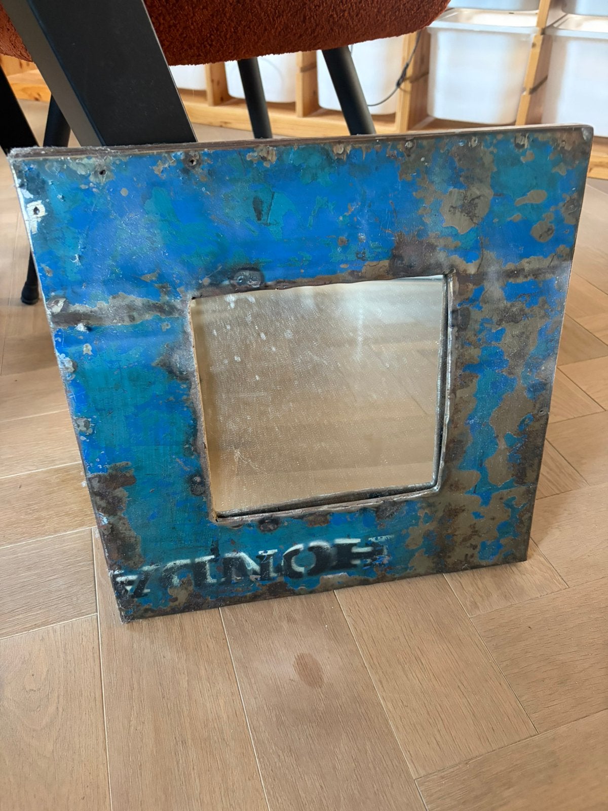 Spiegel industrieel, Minder dan 50 cm, Ophalen of Verzenden, Zo goed als nieuw, Minder dan 100 cm