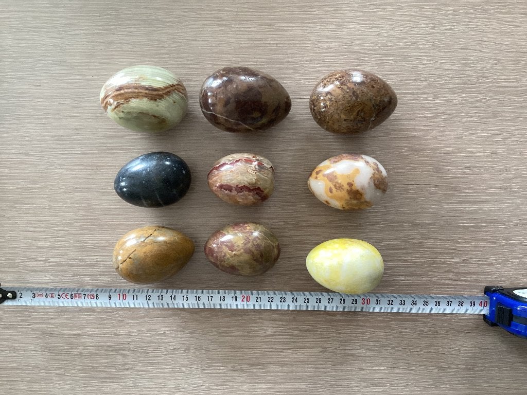 9x marmeren eieren, Ophalen, Nieuw, Natuurlijk materiaal