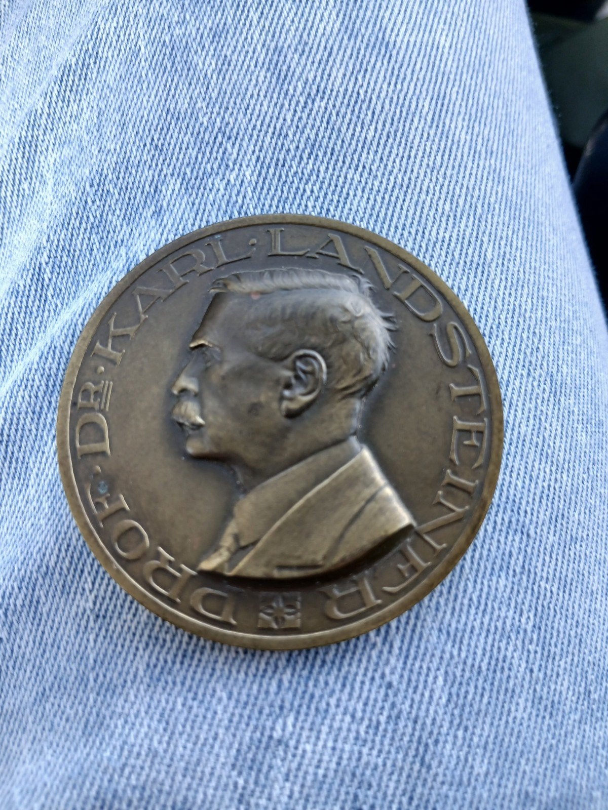 Dr. Karl Landsteiner Rode kruis Medaille penning 1931-1959, Ophalen of Verzenden, Brons, Nederland