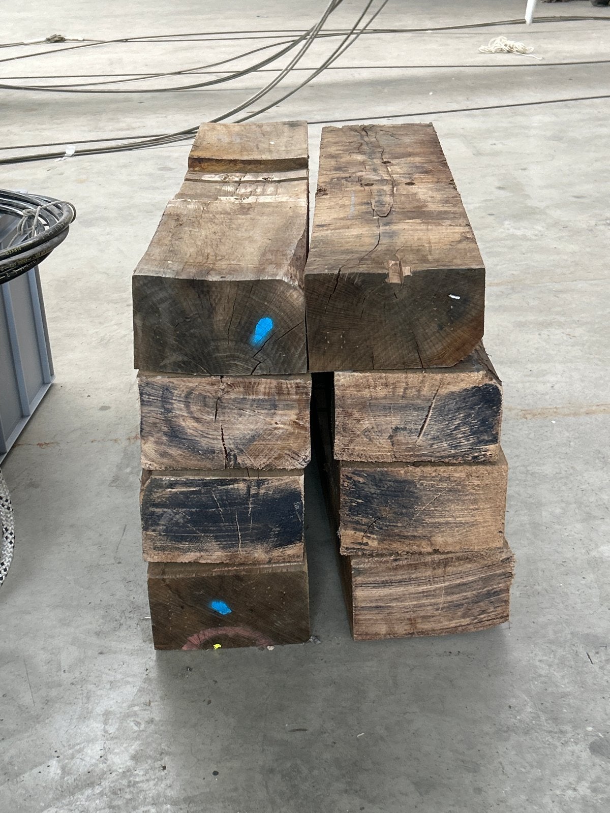 Bielsen Hardhout , 12 stuks , 1 meter lang, Ophalen, Gebruikt, 25 tot 50 mm, Eiken