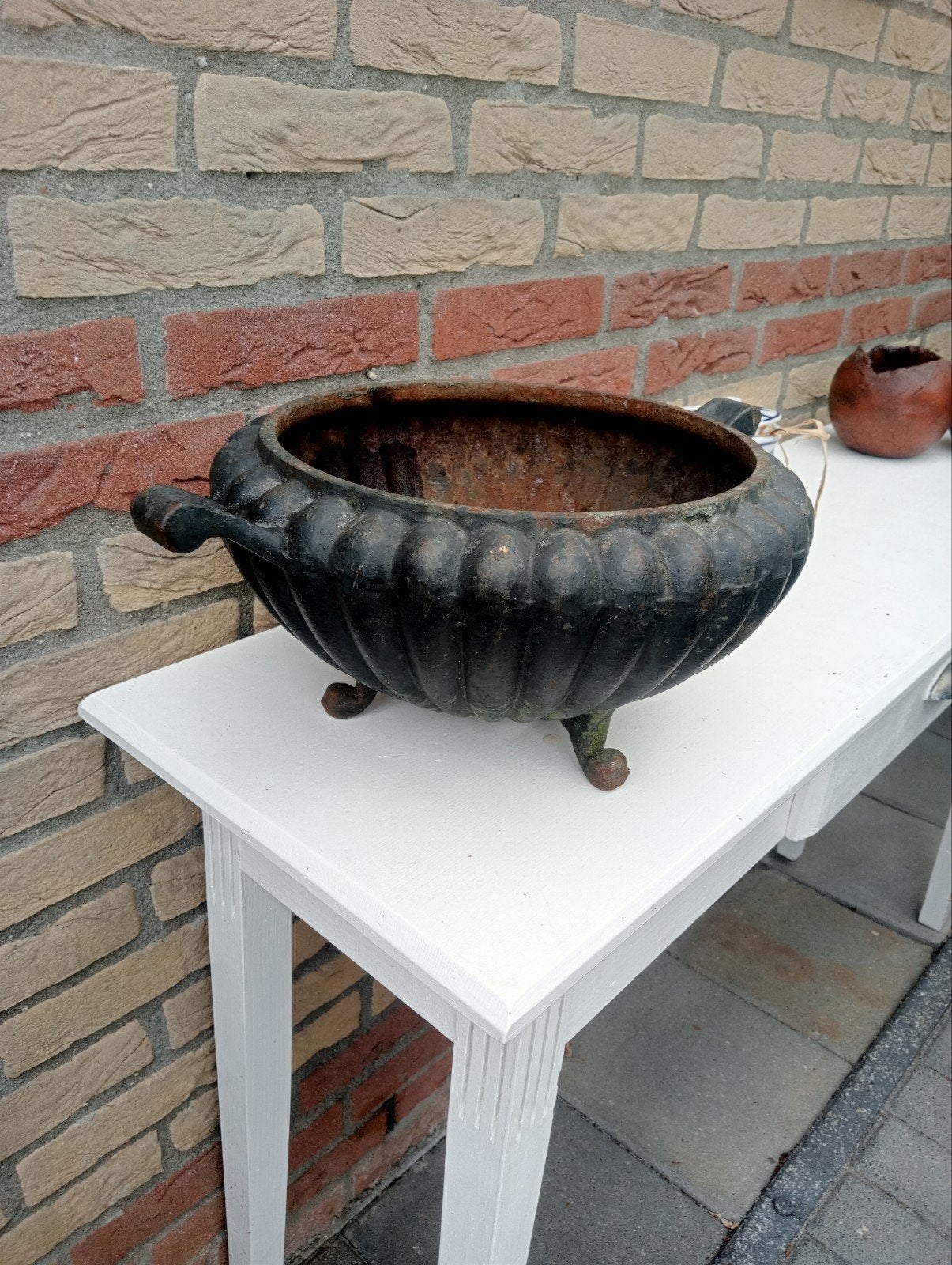 Gietijzeren plantenbak, Tuin en Terras, Tuinvazen, Ophalen, Gebruikt