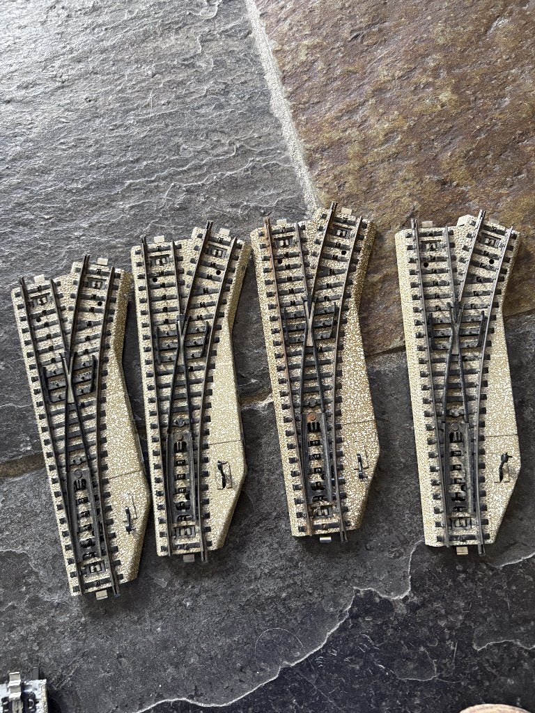 Märklin M rails wissel rechts 5202/5221, Wisselstroom, Gebruikt, Rails, Ophalen of Verzenden