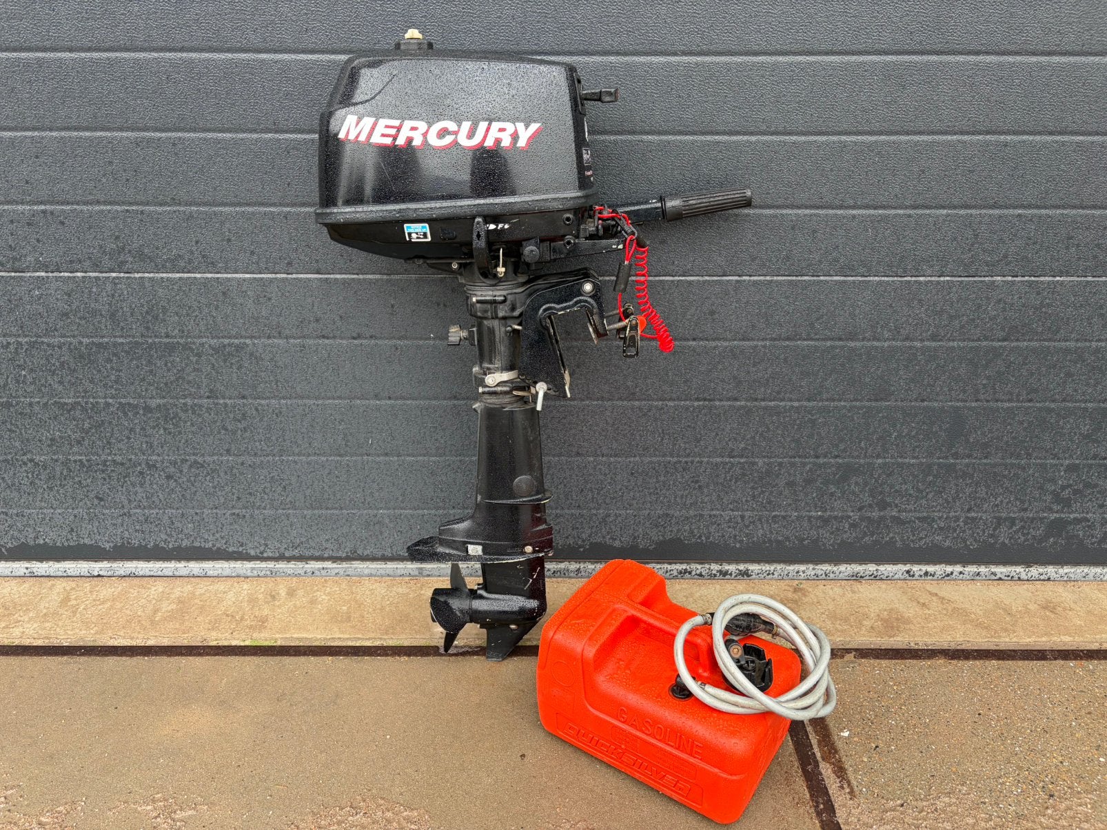 Mercury 4PK 4Takt Kortstaart met stuurknuppel, Watersport en Boten, Ophalen, Gebruikt, Met afstandsbediening, Minder dan 5 pk