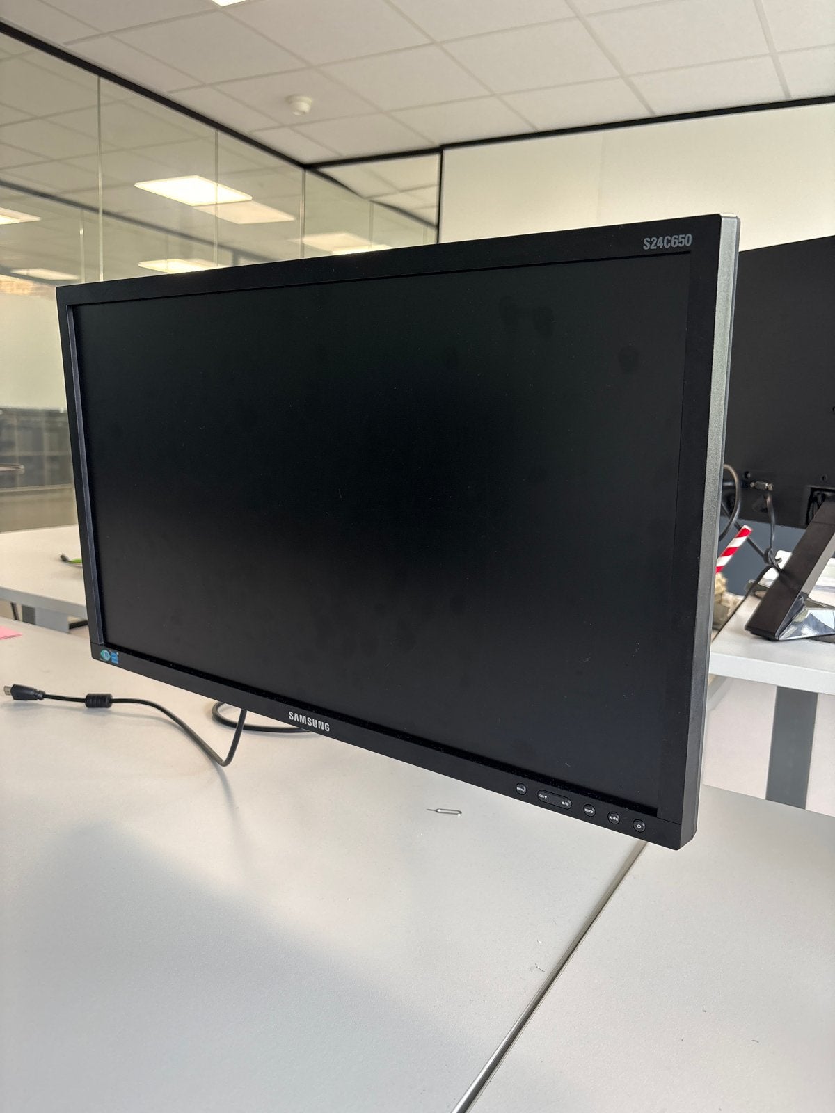 Samsung S24C650 24 inch monitor, Ophalen, Gebruikt, In hoogte verstelbaar, Full HD
