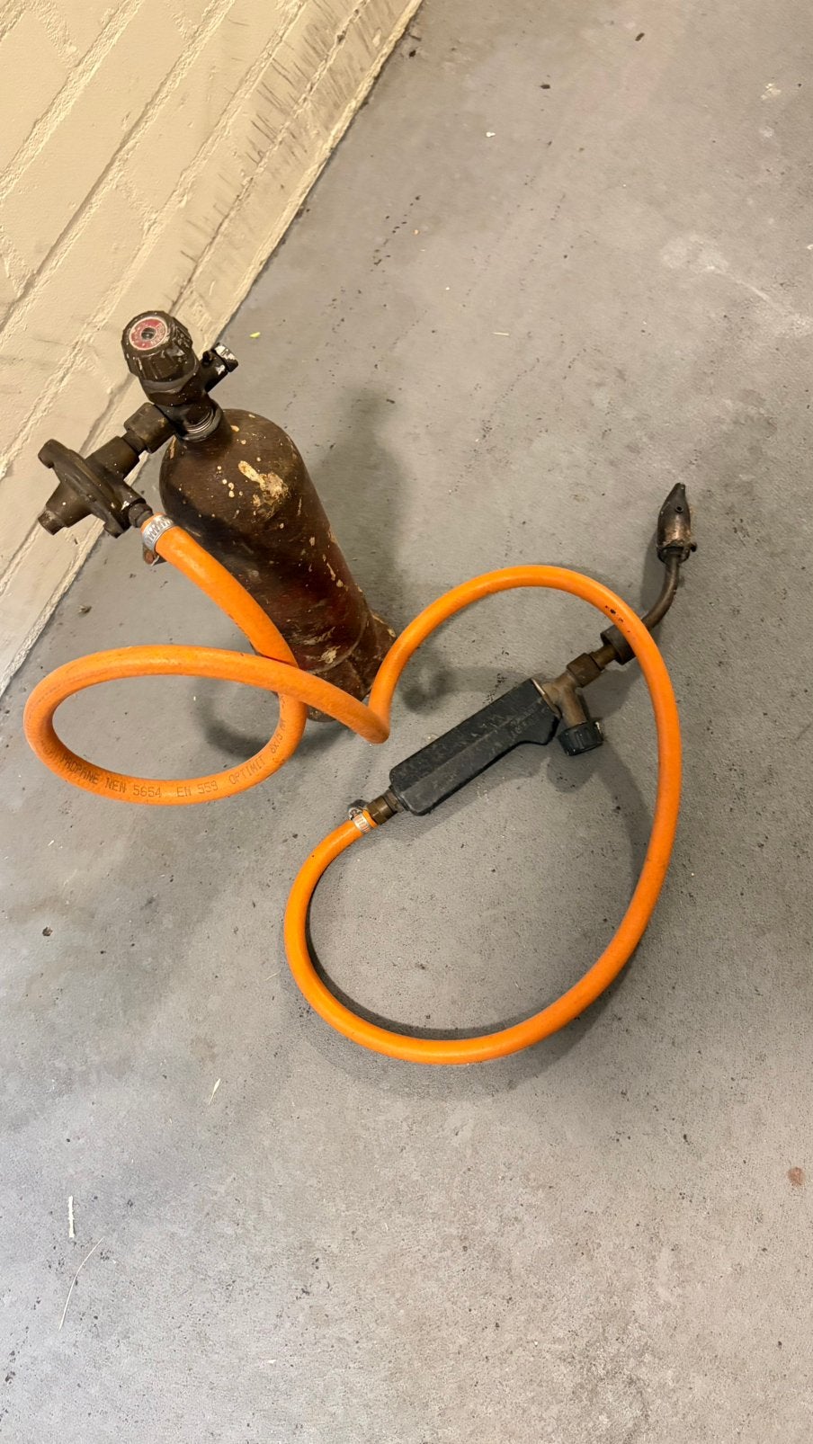 Verfbrander met gasfles, Doe-het-zelf en Verbouw, Ophalen, Gebruikt