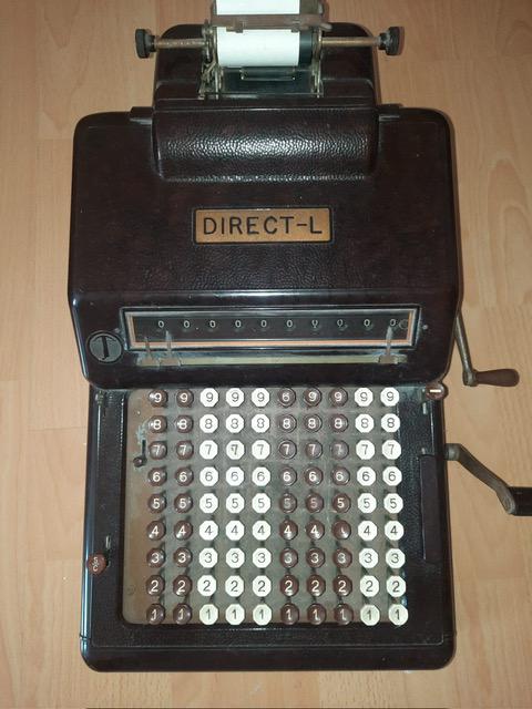 Tel machine / rekenmachine antiek, Ophalen