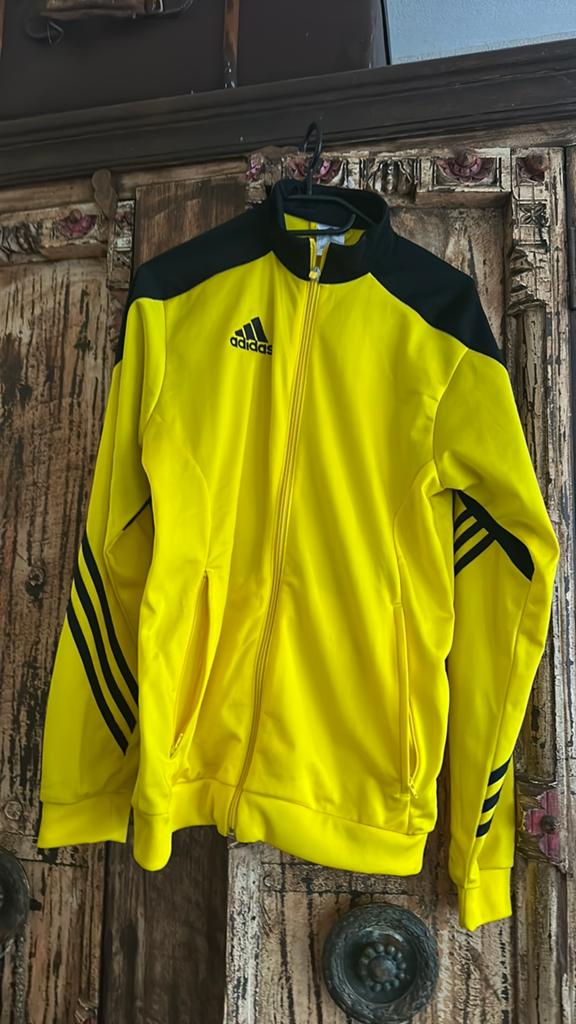 Adidas training jack S, Ophalen of Verzenden, Zo goed als nieuw, Geel, Voetbal