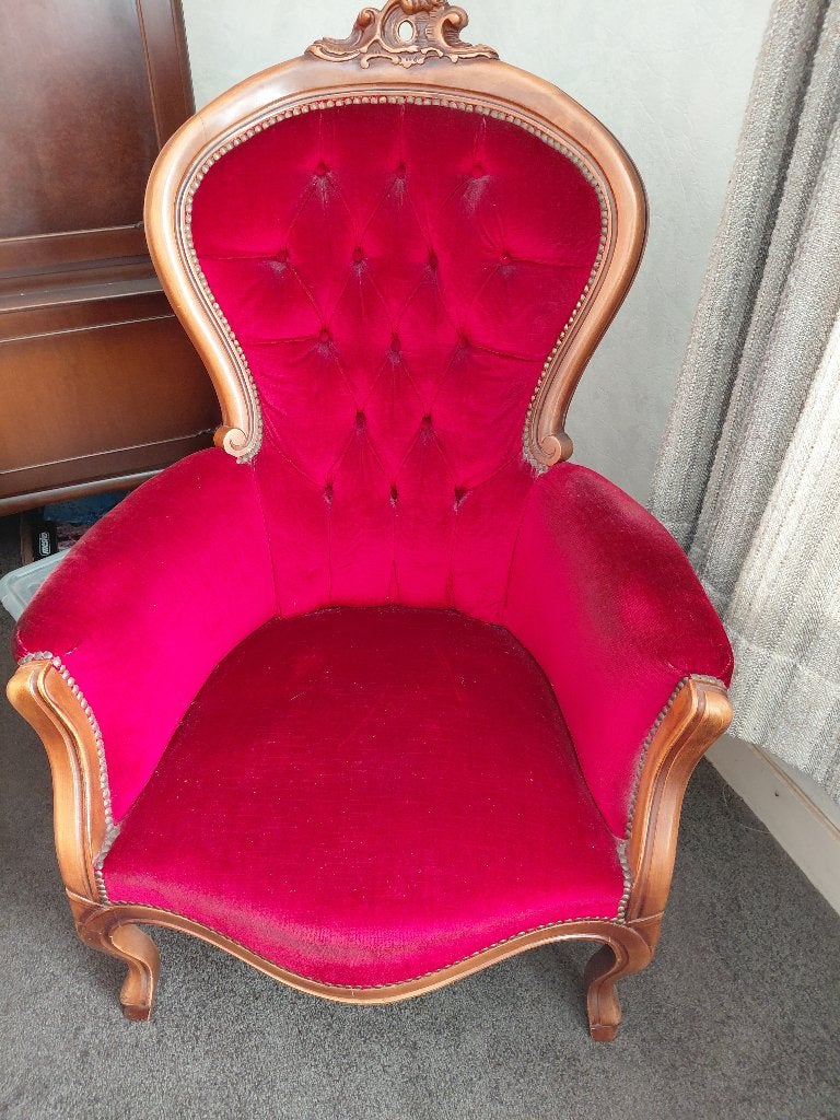 Roccoco barok stoelen, Ophalen, Gebruikt, 75 tot 100 cm, Stof
