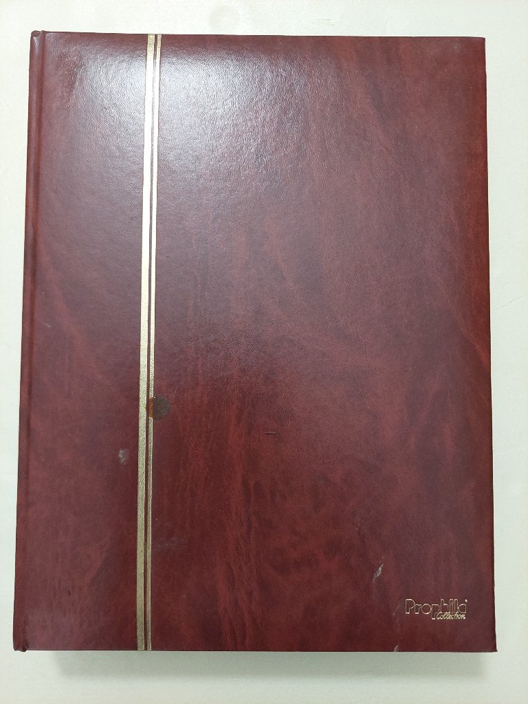 postzegels stockboek bruin, Postzegels en Munten, Postzegels | Nederland, Verzenden, Na 1940, Gestempeld