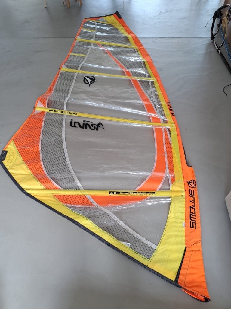 Surfzeil Arrows-sails, Ophalen, 3.5 tot 5 m², Arrows, Zeil