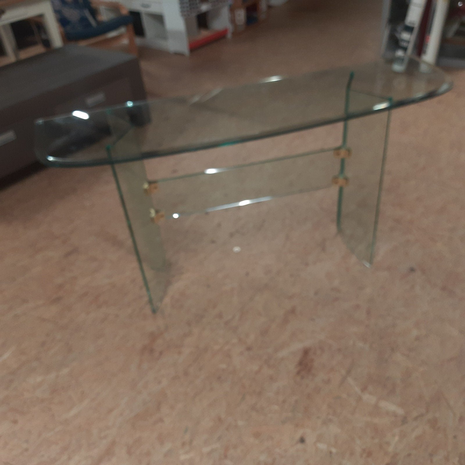 Glazen console tafel sitetable wandtafel modern design, Ophalen, Rechthoekig, Glas