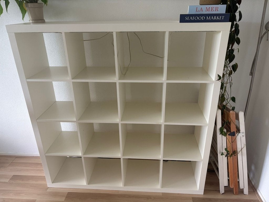 IKEA Kallax vakkenkast – 16 vakken – wit, Huis en Inrichting, Ophalen, Gebruikt, 100 tot 150 cm, 100 tot 150 cm