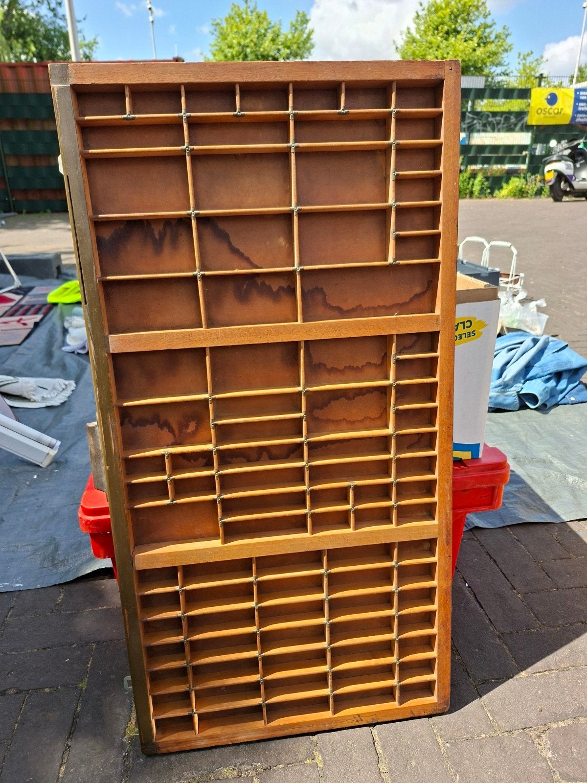 Vintage letterbak / zetkast - General Plywood Corp., Ophalen, Gebruikt