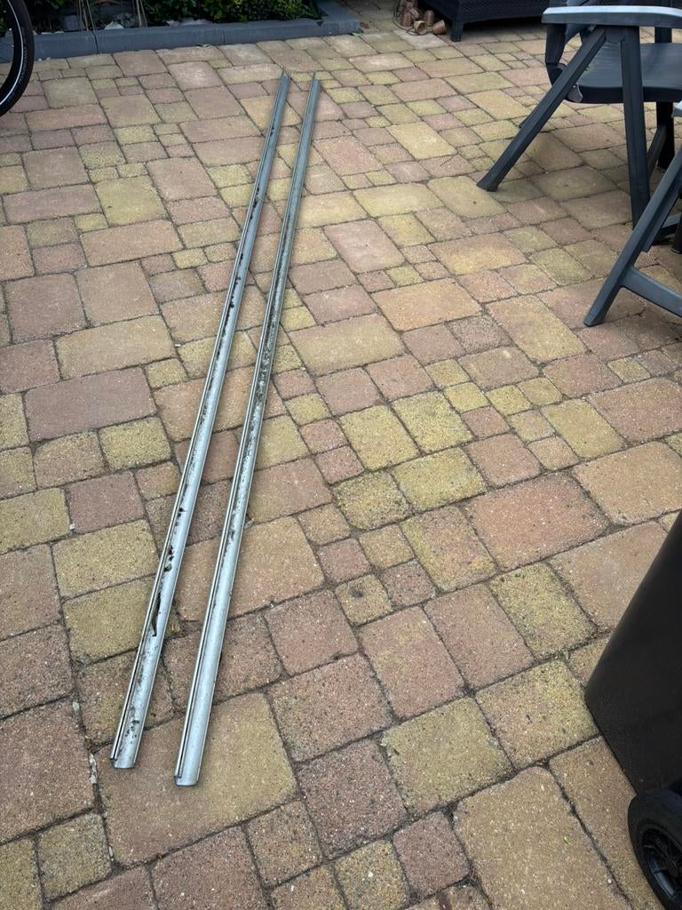 Te koop 3 mtr dakgoten voor aan de voortent, Ophalen, Gebruikt