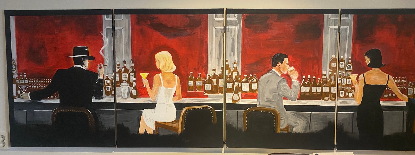 Aan de bar, Ophalen