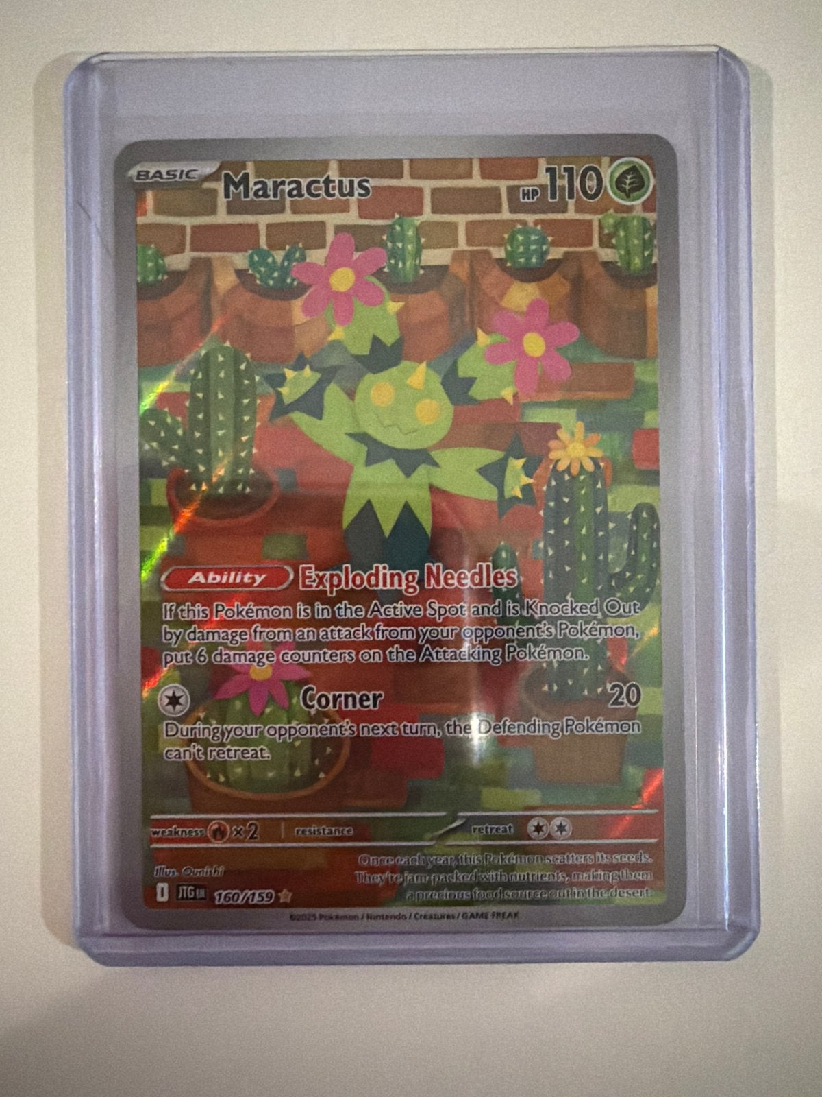 Maractus 160/159 Pokémon kaart - Scarlet & Violet, Ophalen of Verzenden, Zo goed als nieuw, Losse kaart, Foil
