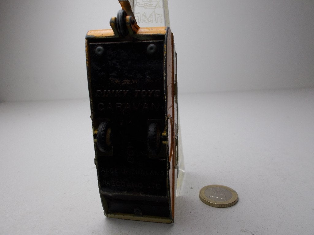 1956 Dinky Toys 190 CARAVAN (Yellow/Creme) -A-, Ophalen of Verzenden, Gebruikt, Auto, Dinky Toys