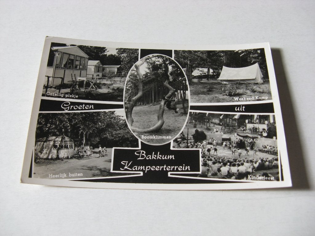 Groeten uit Bakkum Kampeerterrein, Ophalen of Verzenden, Voor 1920, Gelopen, Noord-Brabant