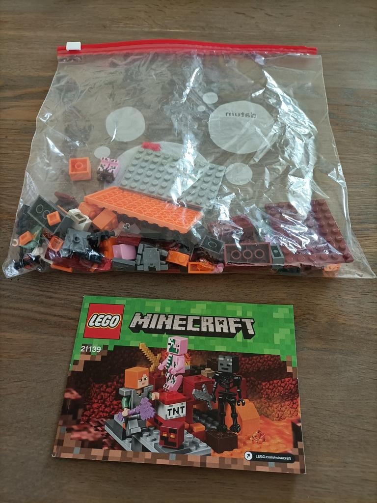 Lego Minecraft 21139 De Strijd in de Nether compleet, Compleet, Gebruikt, Minecraft, Lego