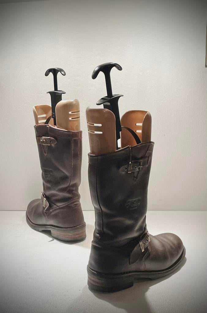 Sancho stoere laarzen ( biker ) boots sterk dik leer 40, Hoge laarzen, Bruin, Ophalen of Verzenden, Gedragen