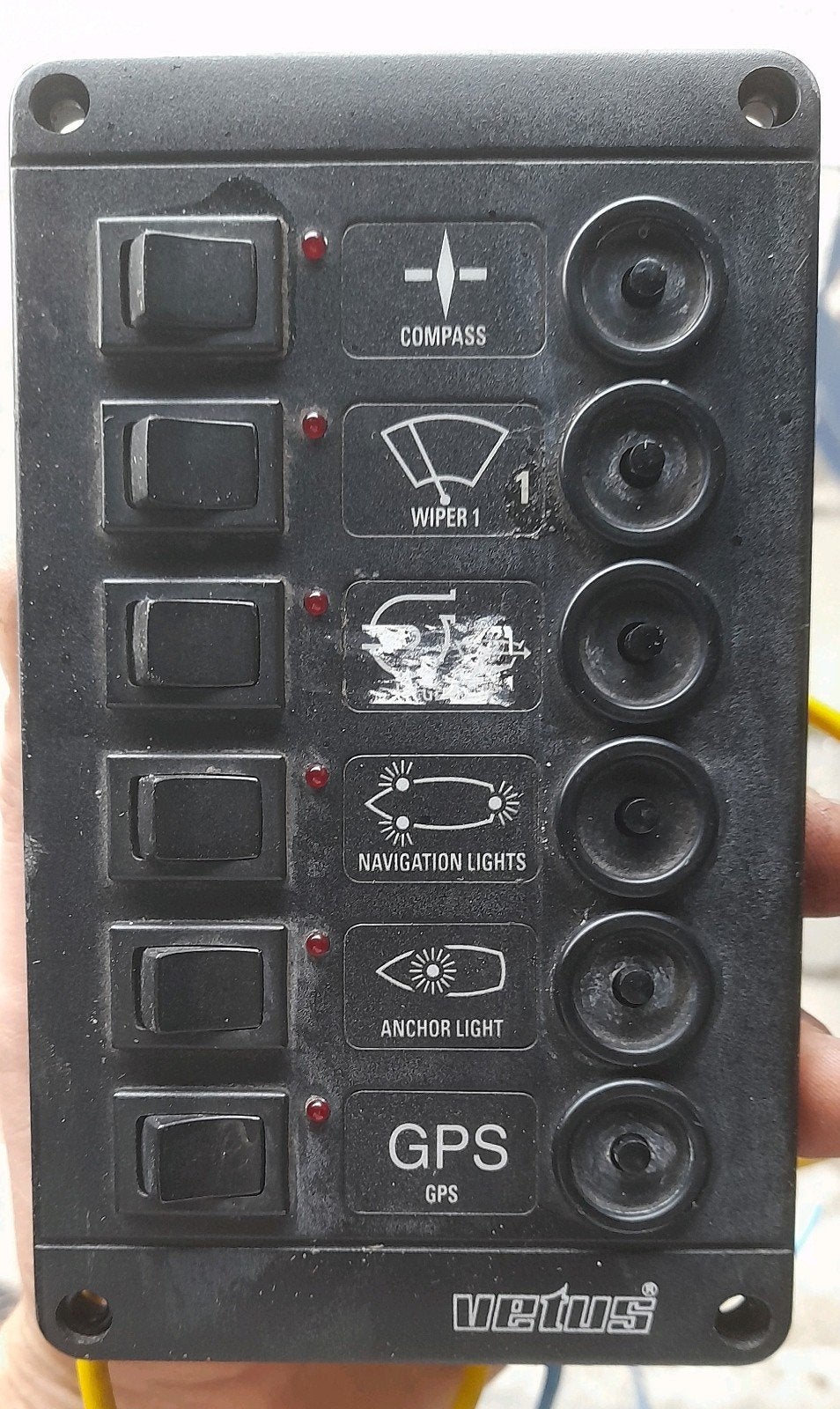 VETUS P6CB12 Schakelpaneel 12 Volt, Watersport en Boten, Ophalen of Verzenden, Gebruikt