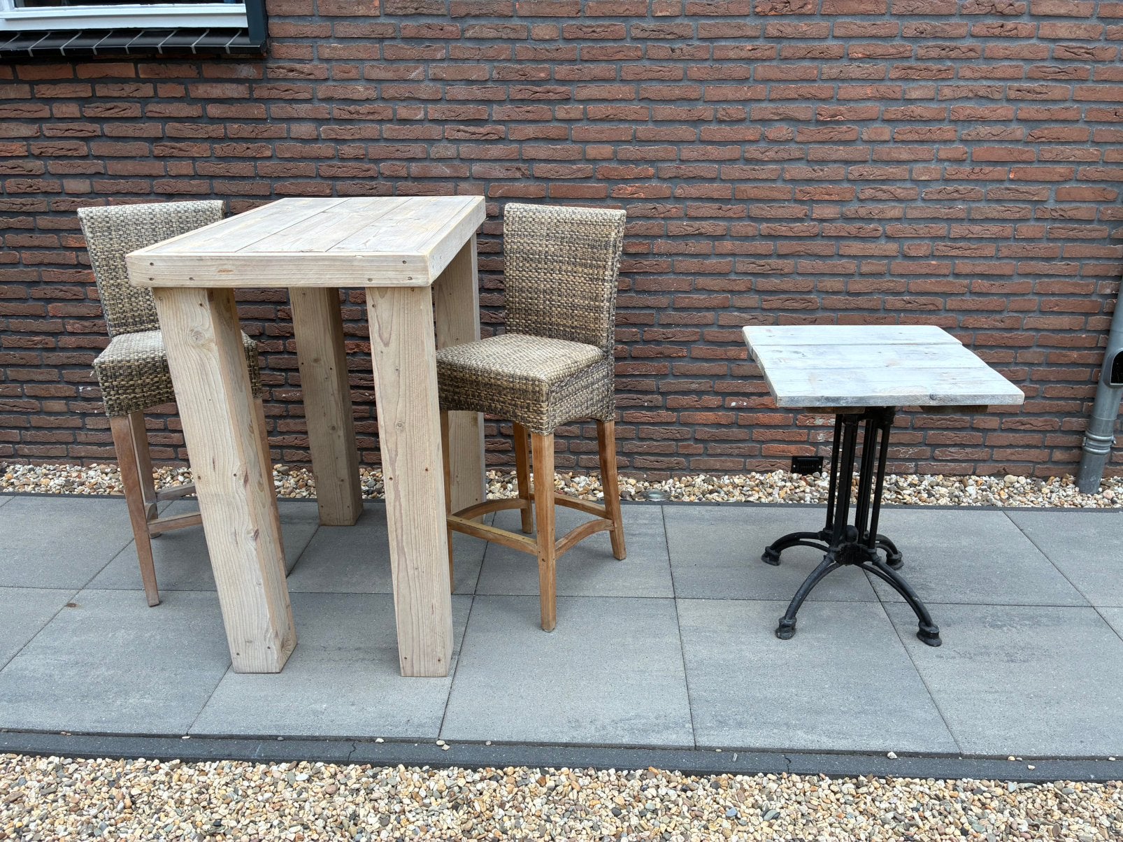 TafelZit/Bisto/ tuinhaard, Tuin en Terras, Ophalen, Zo goed als nieuw, Steigerhout