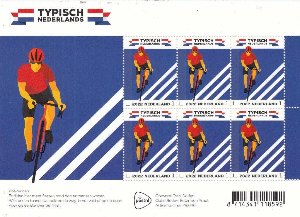 Nederland 11.01.9- 2022- Wielrennen- NVPH-V-4025- P, Verzenden, Na 1940, Postfris