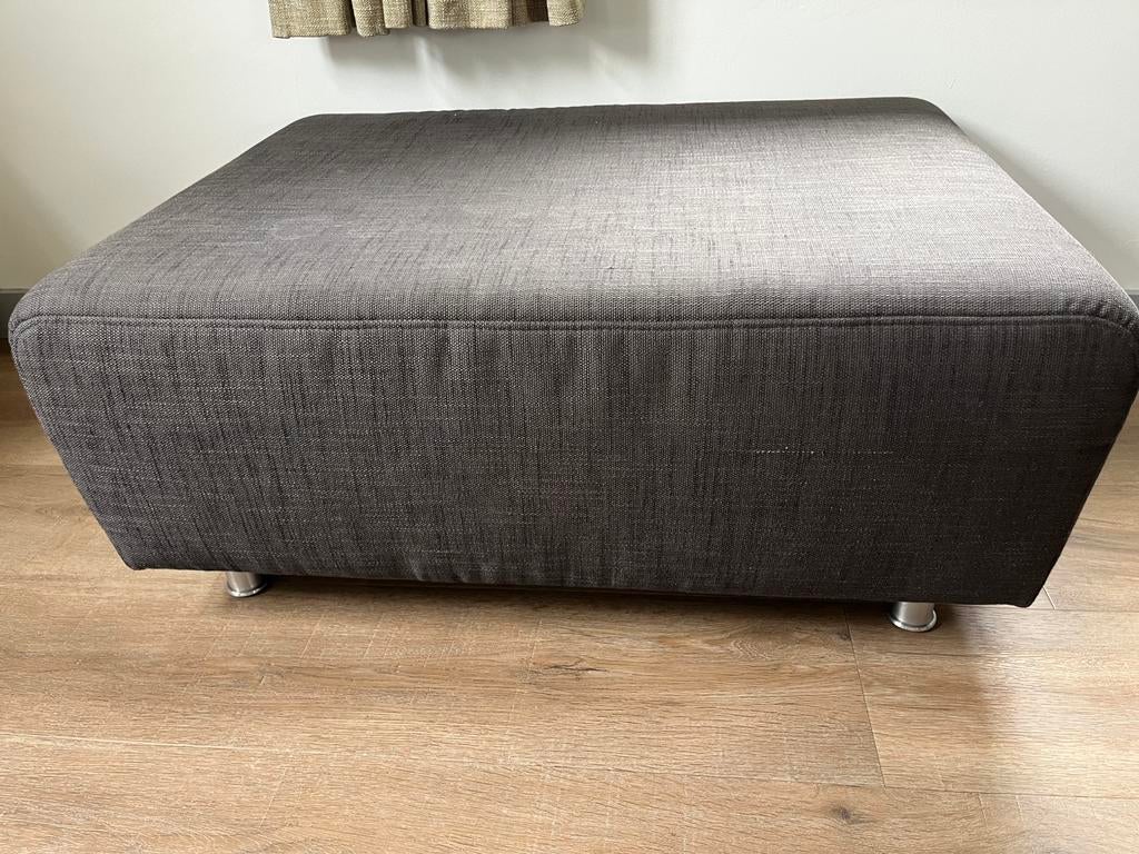 Hocker/voetenbank Topform antraciet, Huis en Inrichting, Ophalen, Gebruikt, Rechthoekig, Stof
