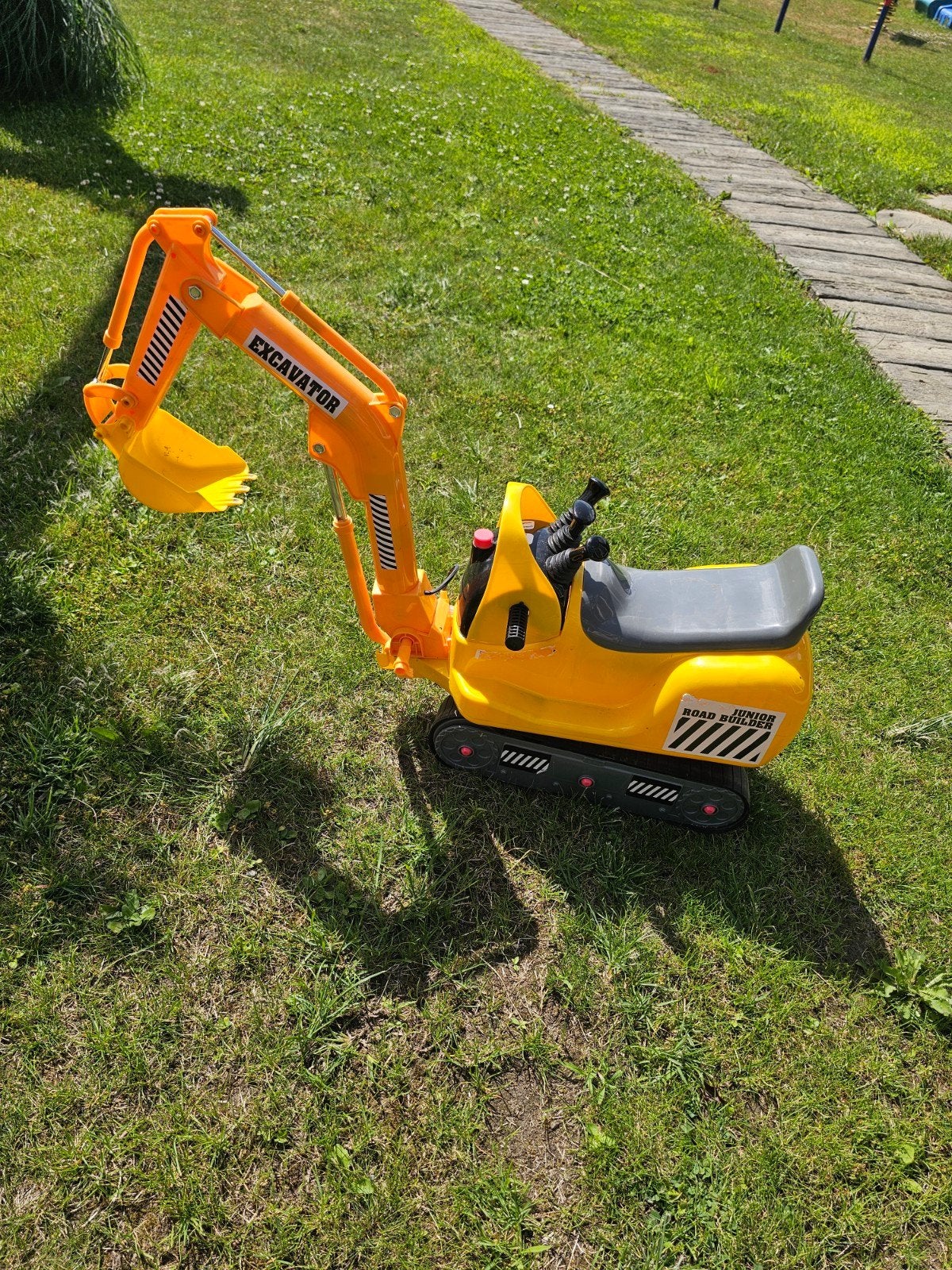 Gele Kinder Graafmachine Loopvoertuig met Geluid, Kinderen en Baby's, Speelgoed | Buiten | Voertuigen en Loopfietsen, Ophalen