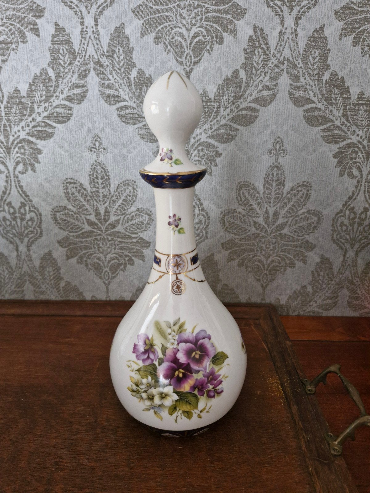 Pinnacle New Bone China wijn- of likeurkaraf met Bloemen, Ophalen of Verzenden, Porselein