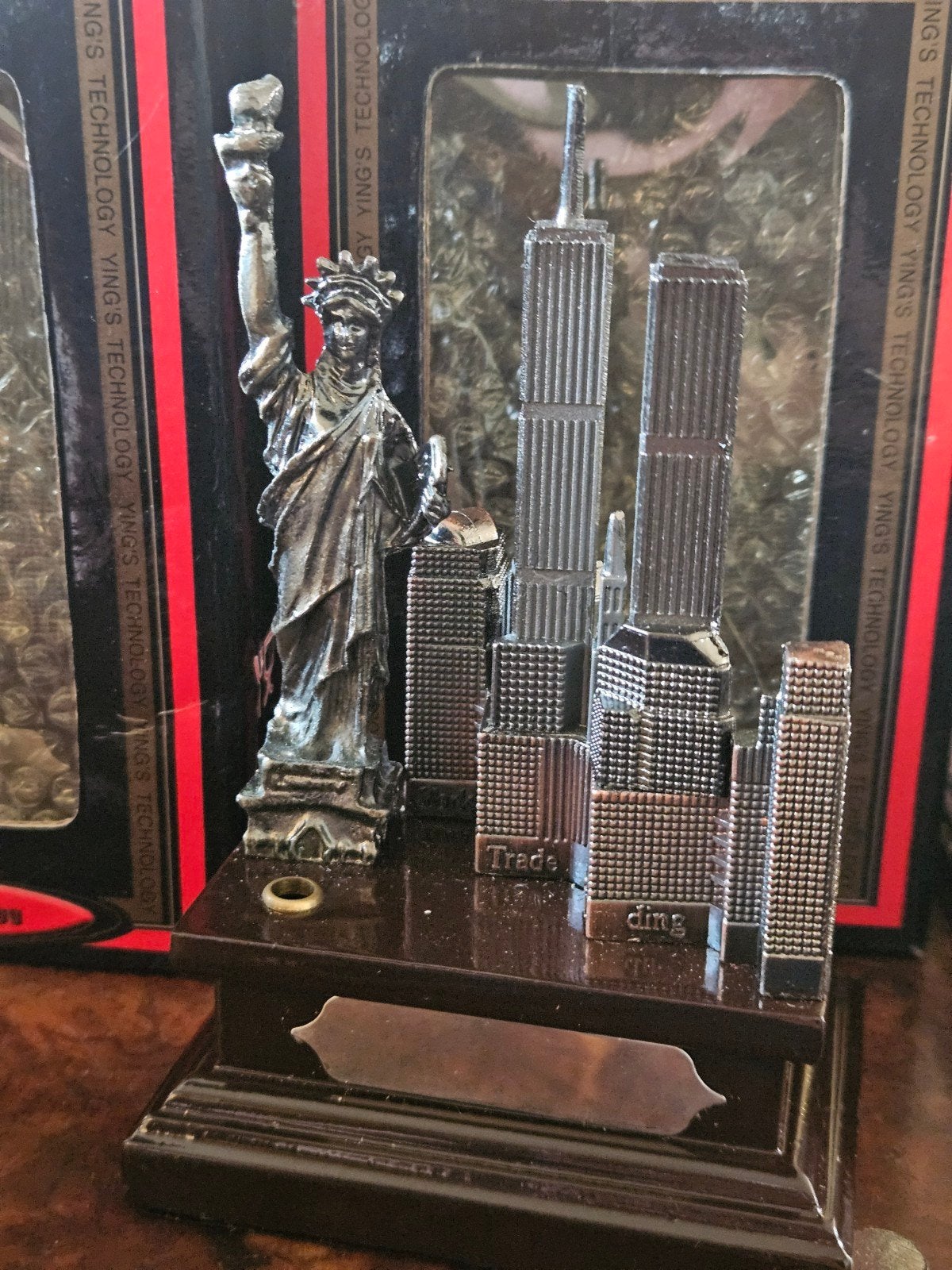Vintage Tafelaansteker Vrijheidsbeeld New York Skyline, Verzamelen, Ophalen of Verzenden, N, T, V
