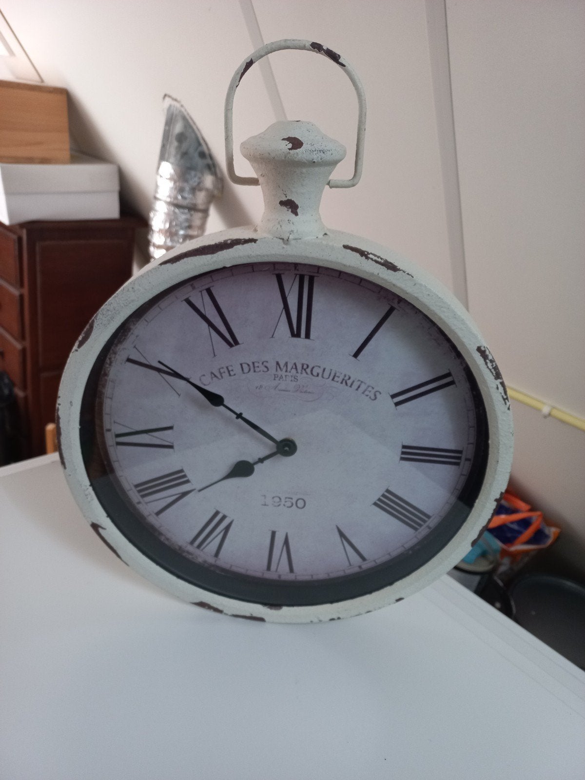 mooie nostalgische klok, Ophalen, Zo goed als nieuw, Wandklok