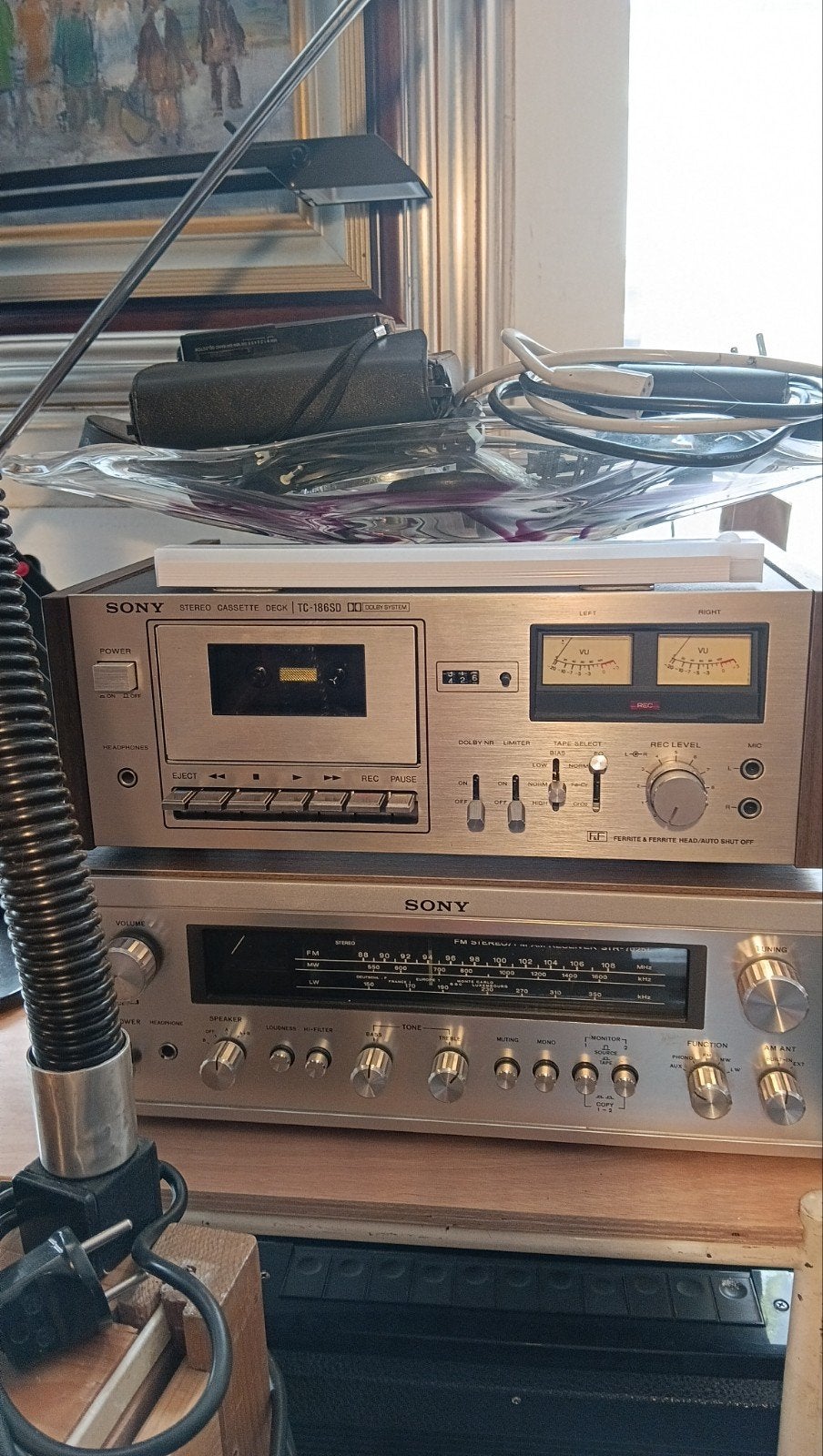 Sony receiver STR-7025L & Sony cassettedeck TC-186SD, Audio, Tv en Foto, Stereo-sets, Ophalen of Verzenden, Zo goed als nieuw