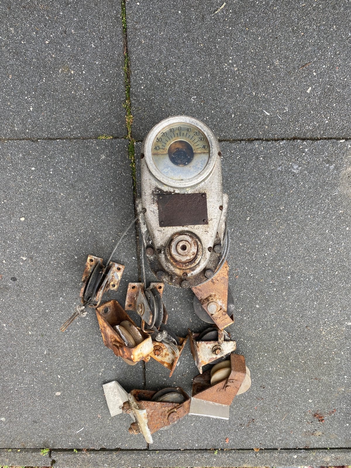Stuurststeem van oude reddingssloep, Ophalen, Gebruikt, Motor en Techniek