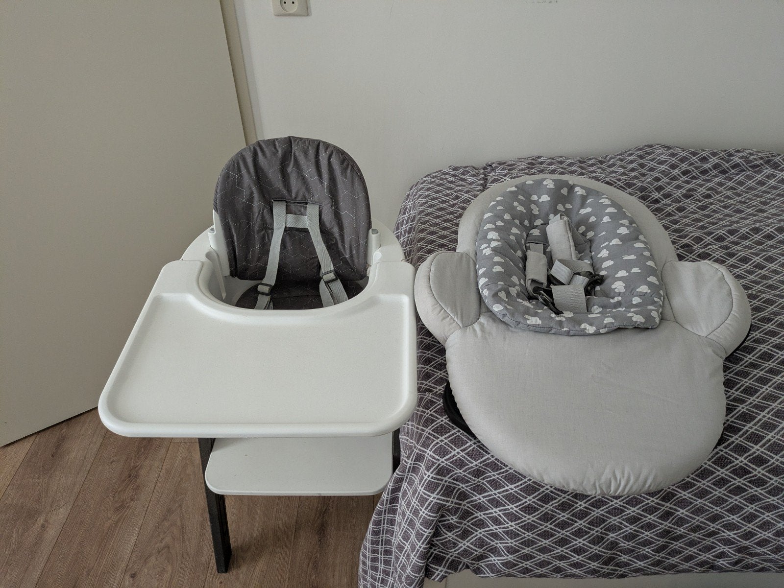 Stokke Steps kinderstoel met Newborn Set en kussens, Ophalen, Gebruikt, Meegroeistoel, Gordel(s)
