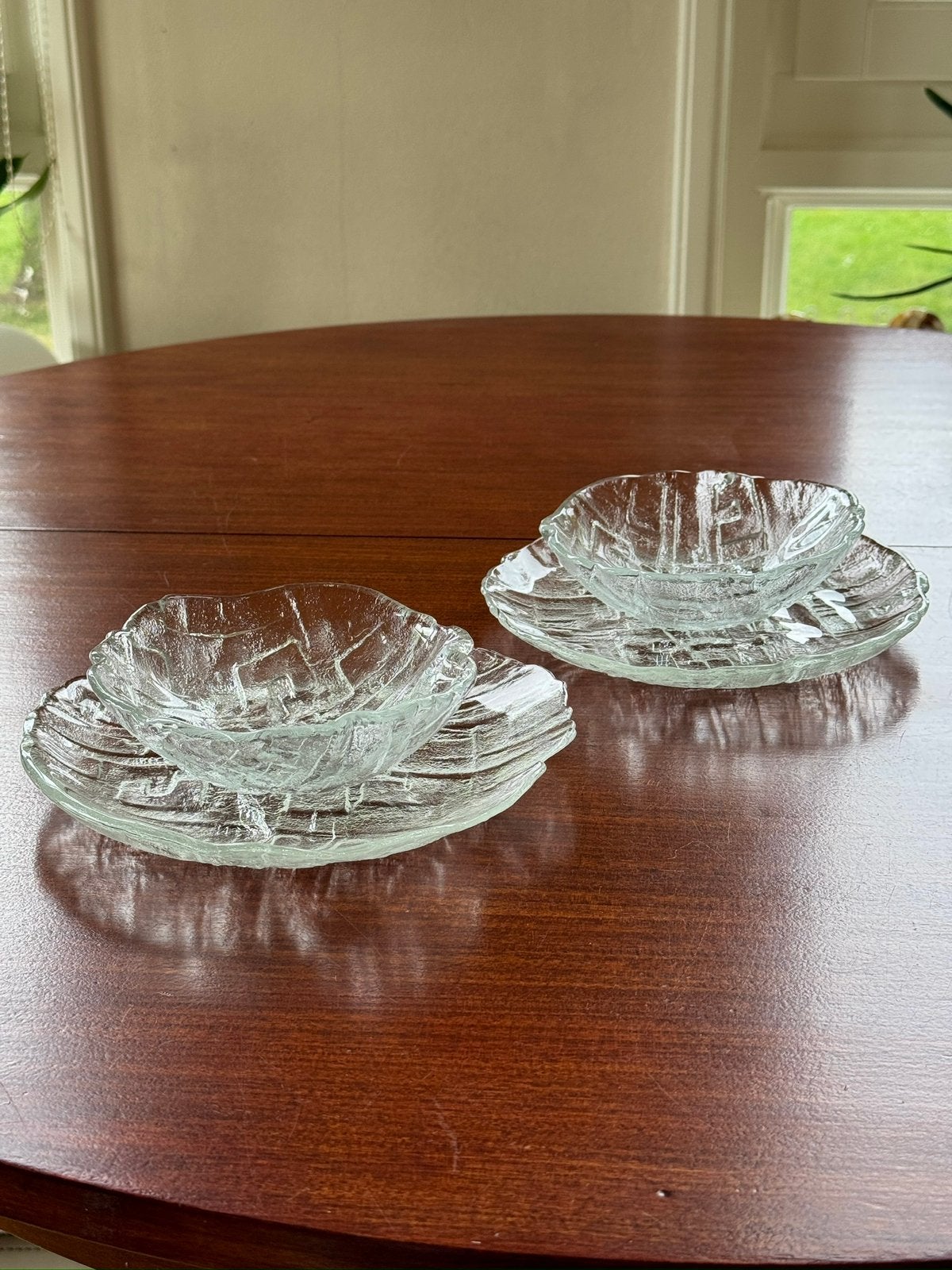 Vintage 4 glazen schaaltjes Sklo Union Mesto set 70s design, Ophalen of Verzenden