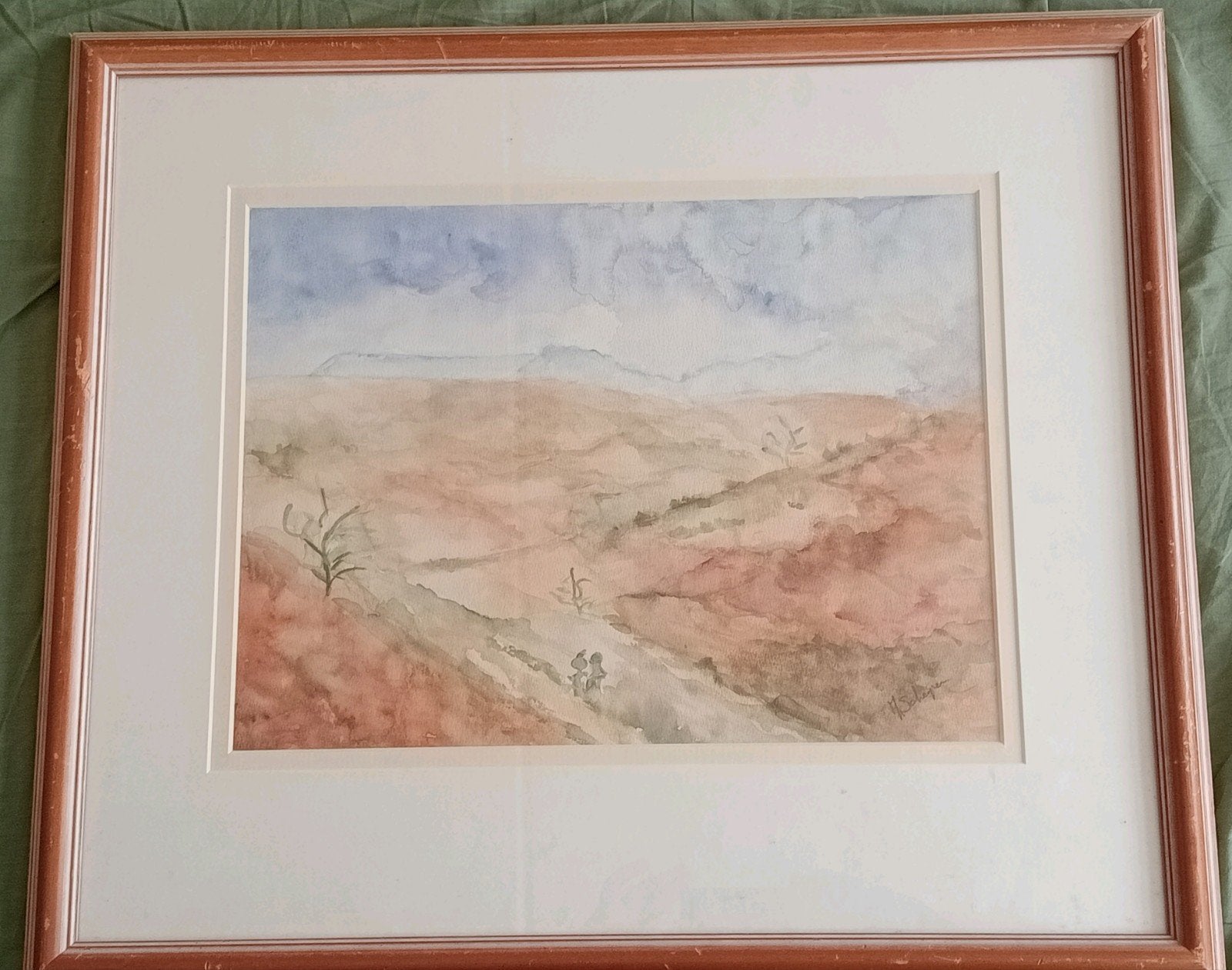 Landschap met heuvels 20e eeuw, Ophalen of Verzenden