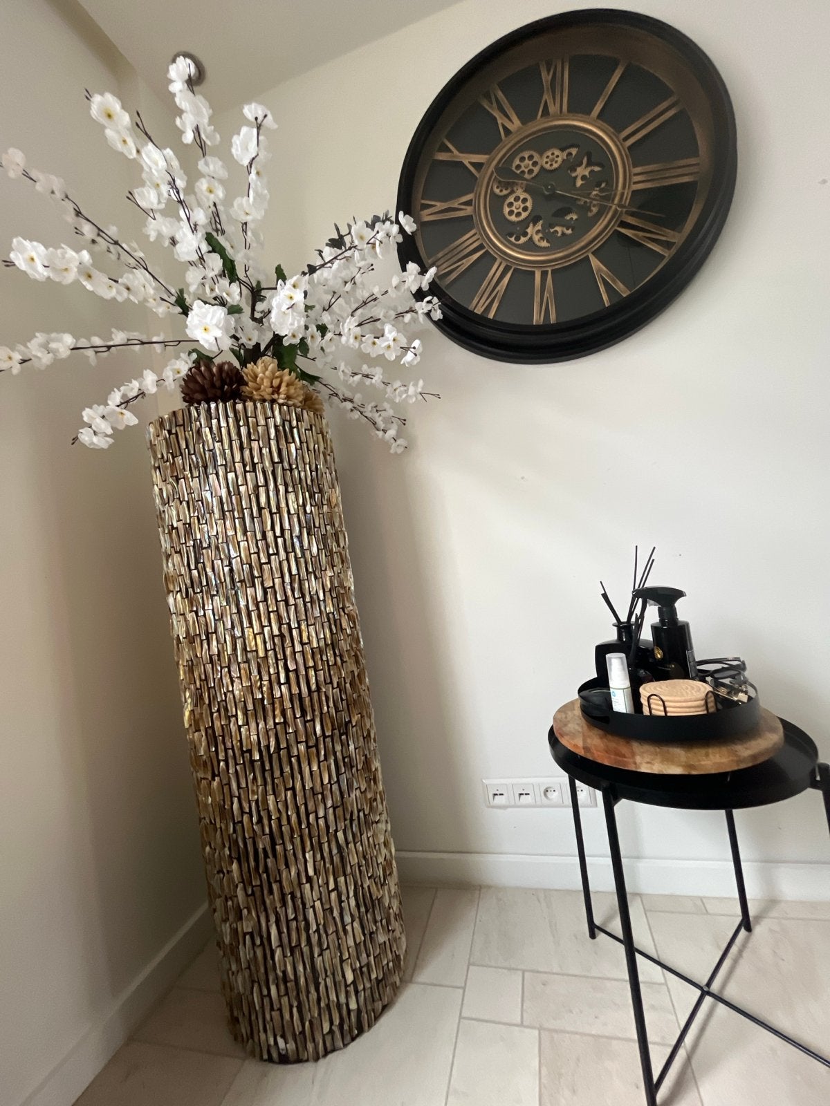 Exclusieve schelpen vaas - 130cm hoog - Eyecatcher, Ophalen
