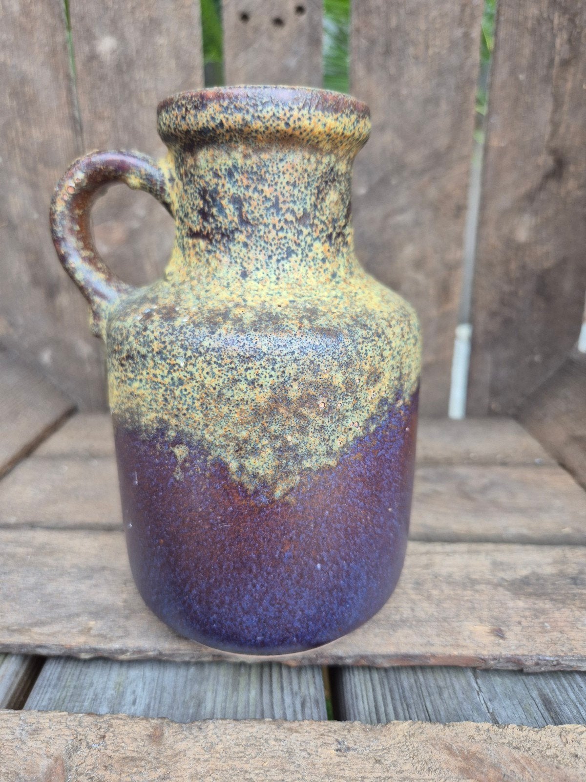 Vintage West-Duitsland Keramische Vaas - Fat Lava Stijl, Ophalen of Verzenden