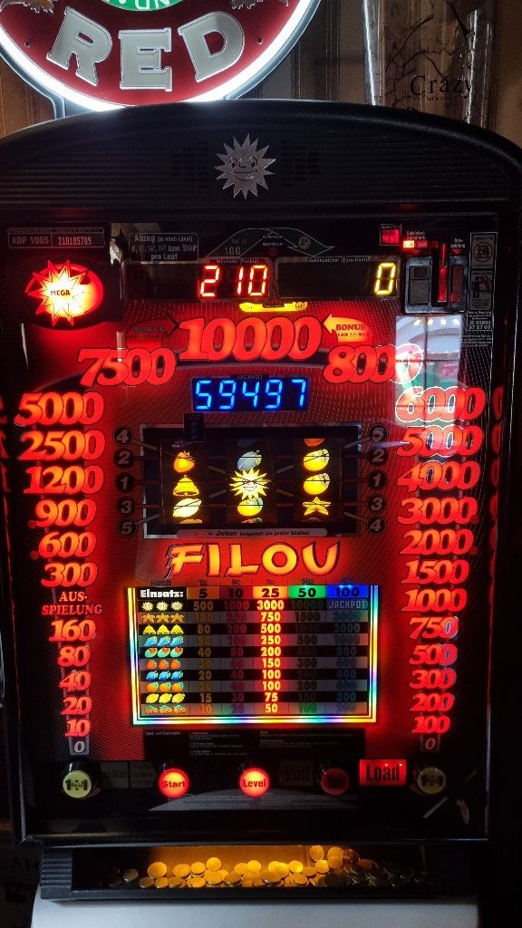 Filou Jackpot Gokkast/wandgokkast, Verzamelen, Automaten | Gokkasten en Fruitautomaten, Euro, Ophalen, Gebruikt, Met sleutels