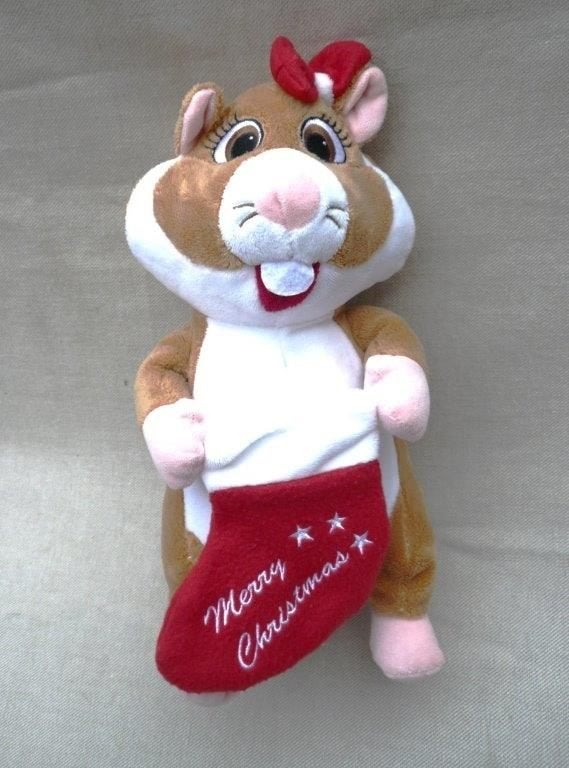 Albert Heijn Merry Christmas hamster met pakjes-sok., Albert Heijn, Overige typen, Ophalen of Verzenden, Zo goed als nieuw