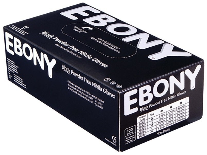 Zwarte nitril handschoenen EBONY extra dik 7 gram (10x100), Verzenden, Nieuw