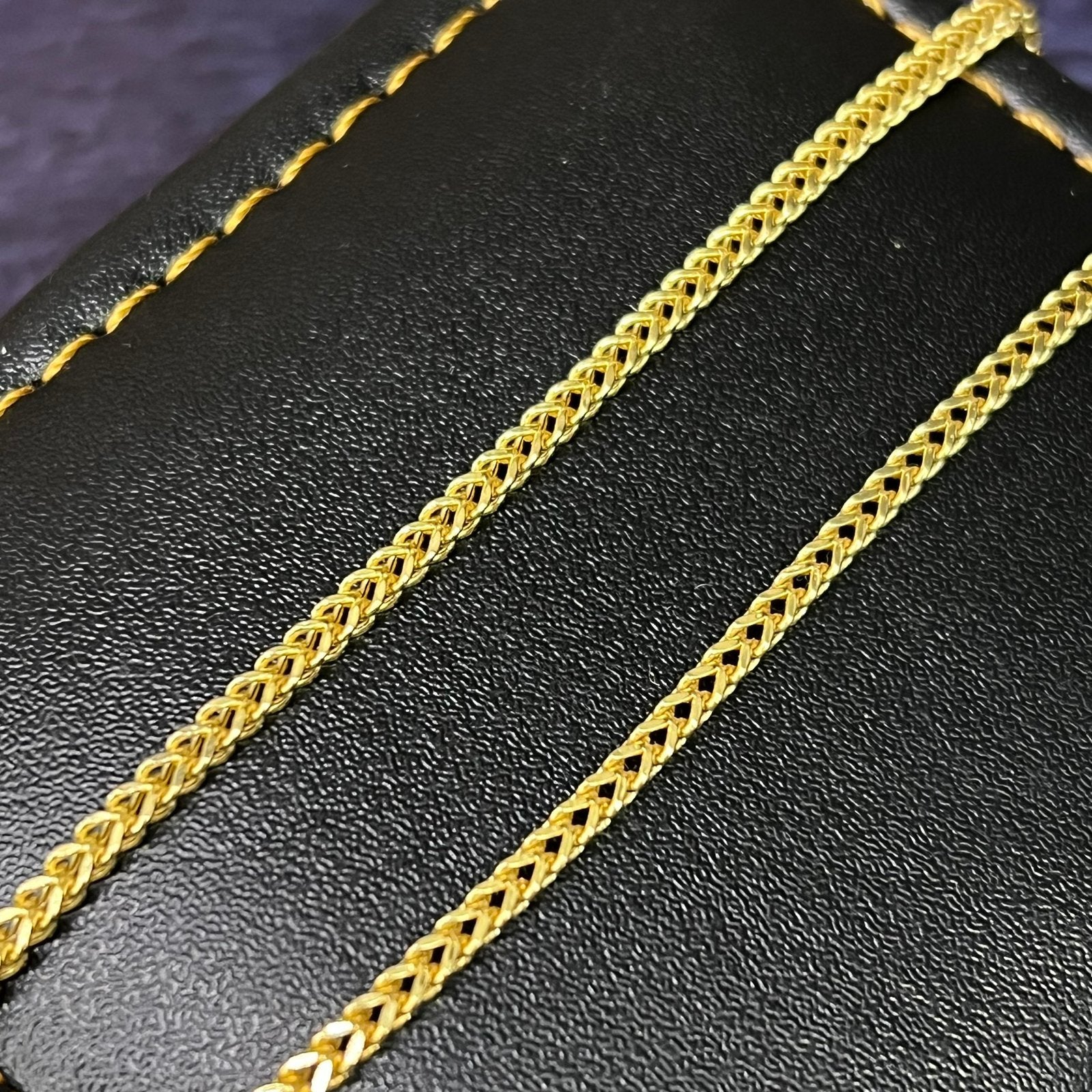 14 karaat gouden ketting vossenstaart schakel, Ophalen of Verzenden, Zo goed als nieuw, Goud