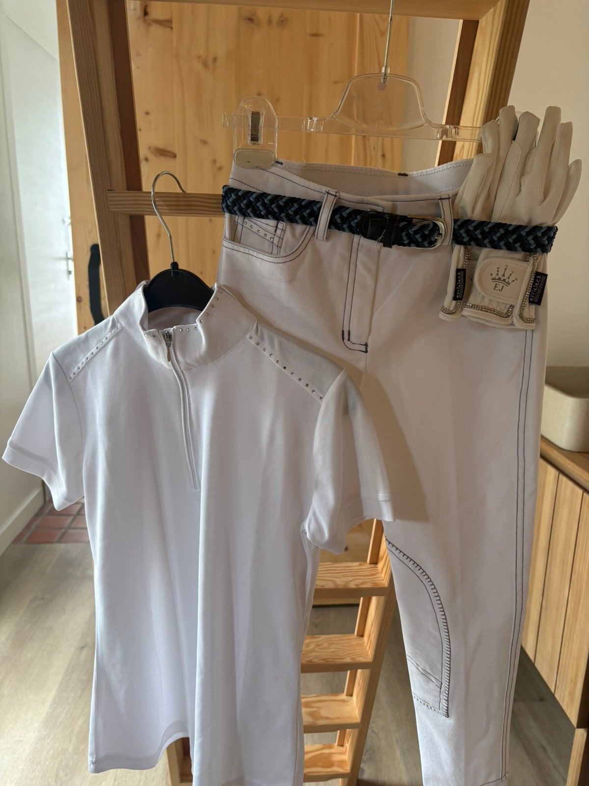 Nieuw wedstrijd setje broek maar 158 en shirt maat 164, Dressuur, Ophalen of Verzenden, Zo goed als nieuw, Overige maten