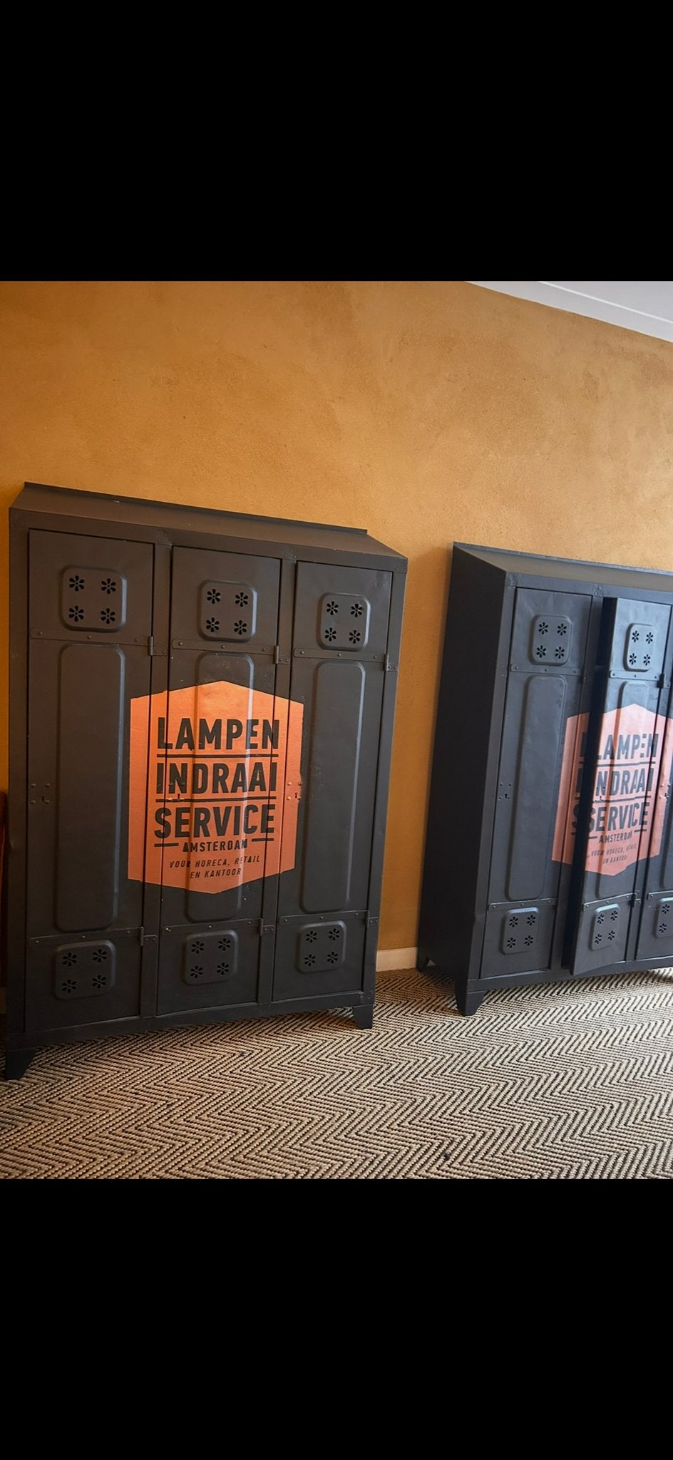 Unieke Stalen Lockers met Industriële Look, Ophalen, Gebruikt