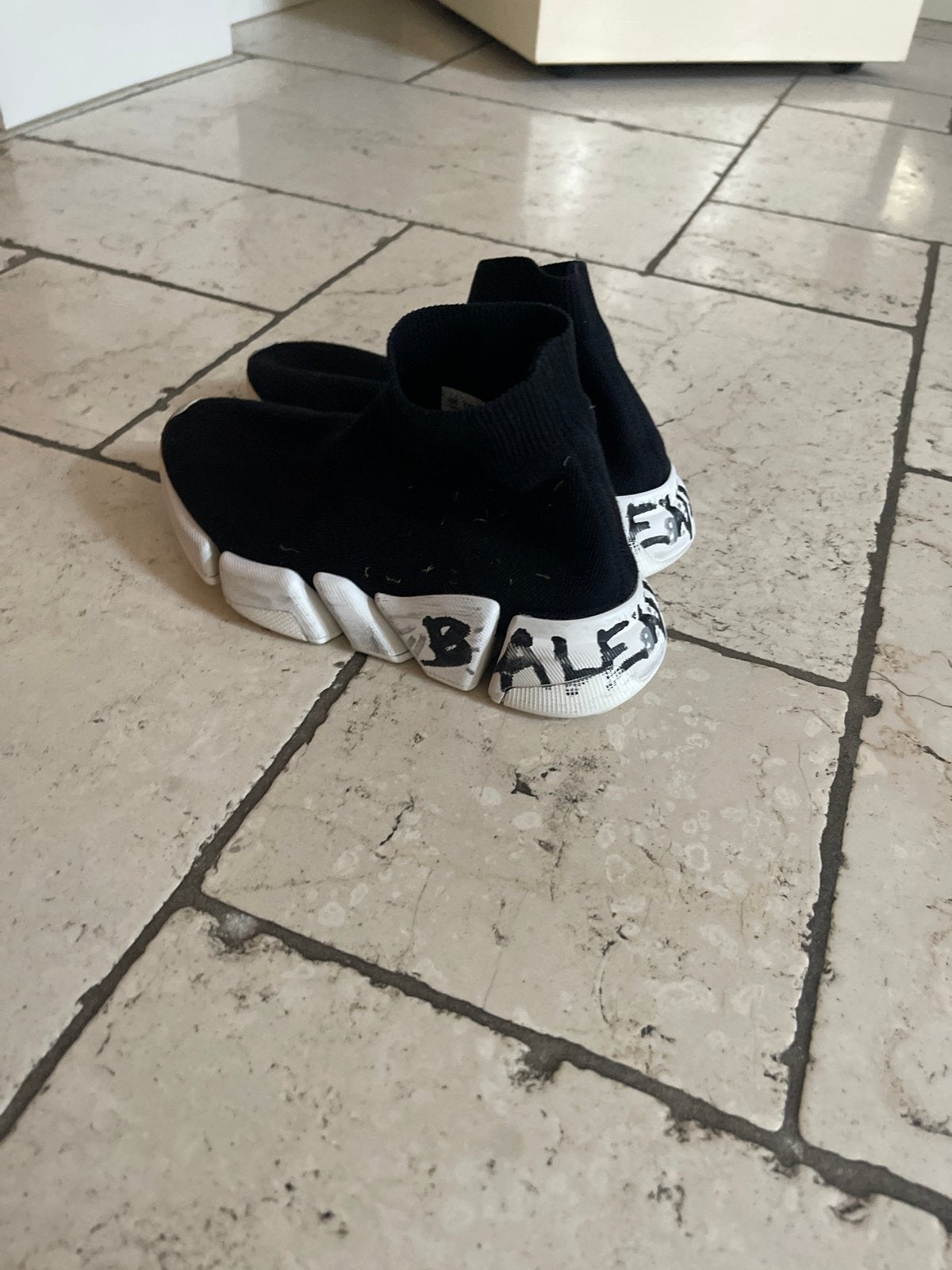 Balenciaga Speed Trainer Sneakers Zwart, Verzenden, Gedragen, Zwart, Sneakers of Gympen
