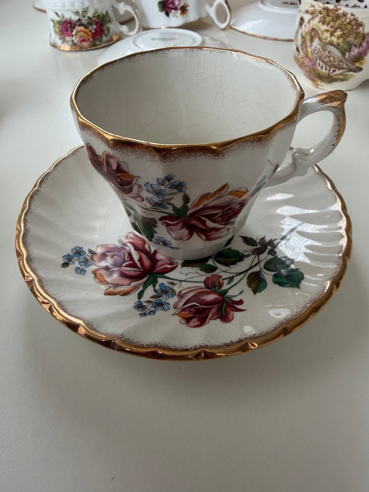 Antieke H. Aynsley & Co Ltd theekop en schotel, Staffordshir, Ophalen of Verzenden